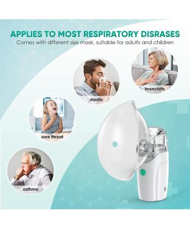 Portable Nebulizer Machine for Adults & Kids - USB Rechargeable Breathing Treatment - Includes Mouthpiece Masks - Ideal for Travel & Home Use - Buy Online on GoSupps.com