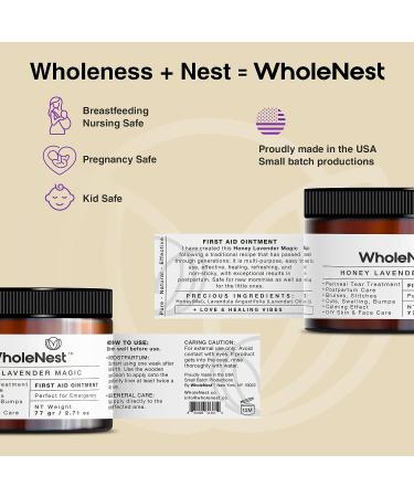 WholeNest Postpartum Essentials - Honey Lavender Magic Perineal Balm for C-Section Recovery | All-Natural Soothing Care for Cuts, Scrapes, and Burns - Buy Online on GoSupps.com