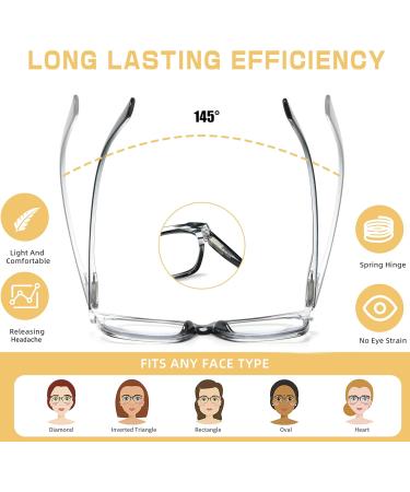 Areyeth Oversized Square Reading Glasses for Women - Blue Light Blocking Flexible Spring Hinge Multicolor & Black (1.0) - International Shipping Available - Buy Online on GoSupps.com