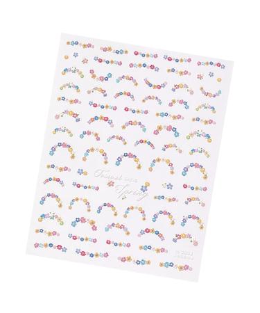 Fovolat Flower Stickers for Nails | French Style Flower Stickers Self-Adhesive - Spring Summer Flower Nail Design Manicure Tips Nail Decor Accessories for Home Salon