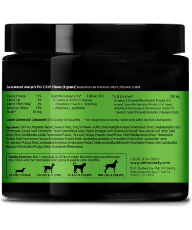 Pet Honesty Digestive Probiotic Soft Chews for Dogs Natural Digestive Support Immunity Health Seasonal Allergies Occasional Diarrhea & Constipation Due to Normal Environmental Issues (Duck) DOG Digestive Support (DUCK) - Buy Online on GoSupps.com