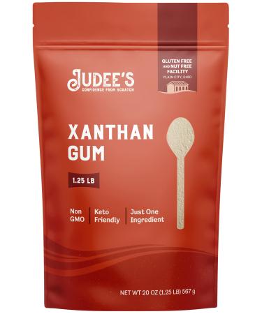 Judees Xanthan Gum 20 oz - 100% Non-GMO, Keto-Friendly - Gluten-Free and Nut-Free - Gluten-Free Baking Essential - Great for Keto Syrups, Sauces, and Thickening 1.25 Pound (Pack of 1)