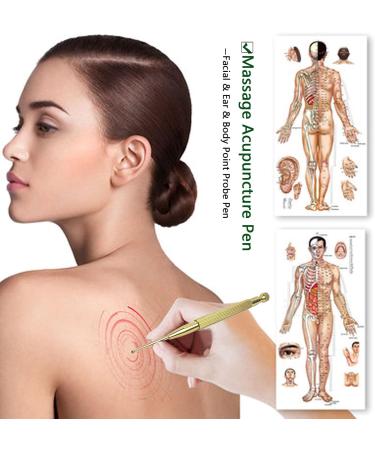 Baqi Face Reflex Zone Massage Tool - Retractable Acupuncture Pen & Double-Headed Stimulator Set for Facial Therapy - 2 Pieces - Buy Online on GoSupps.com