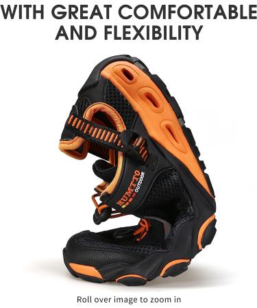 HUMTTO Amphibious Water Shoes - Quick Drying Non-Slip Sandals, Black, Size 10 Women/9 Men - Buy Online on GoSupps.com