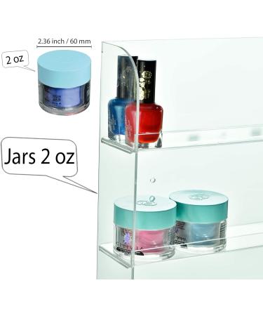 AMT Acrylic Nail Polish Wall Racks - Clear Display for 180 Bottles, Essential Oils Organizer with Microfiber Cloth - 6 Tier Storage Solution - Buy Online on GoSupps.com