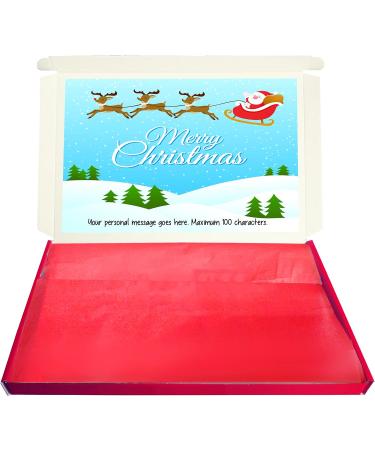 Personalised FLYING SANTA Christmas Chocolate Selection Box Gift Hamper - Buy Online on GoSupps.com