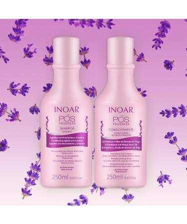 INOAR POS Progress Shampoo & Conditioner Kit - Vegan Keratin Treatment for Strong Soft & Smooth Hair - Anti-Frizz Hair Repair for Men & Women (8.45 oz - Buy Online on GoSupps.com