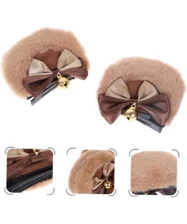 Beavorty 2 Pairs bear ear hair clip hair style hairdo bear ears hair clips hairpins hair for women ladies headbands fluffy animal ears hair accessories for girls hair accessories cute - Buy Online on GoSupps.com