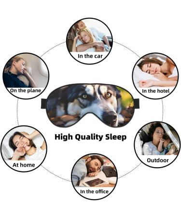 Husky Dog Pattern Eye Mask - Soft Sleep Eye Cover for Travel & Napping | Best Eyeshade for Women & Men - Buy Online on GoSupps.com