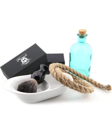 Haryali London Super Badger Shaving Brush - Black | Soft & Smooth Traditional Shaving | Ideal for Shaving Creams and Soaps - Buy Online on GoSupps.com