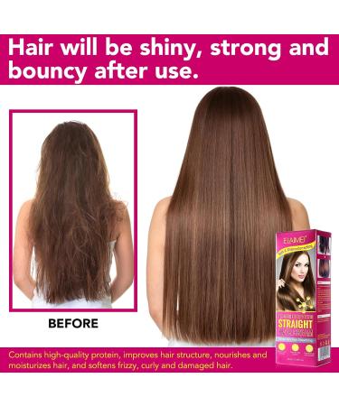Hair Straightening Cream Keratin Hair Treatment Straightener Silk & Gloss Hair Straightening Cream Nourishing Fast Smoothing for All Hair Types (2Pcs) - Buy Online on GoSupps.com