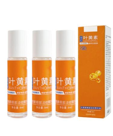 Lutein Eye Essence Oil Luteine Huile Essentielle De Lut ine VC Vitamine C Serum Visage et Yeux Cernes Sous les Yeux Soins des Yeuxs Anti Rides Anti poche sous les yeuxs Contre les rides (3PC)