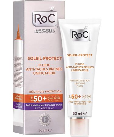 RoC Soleil-Protect Anti-Brown Spot Unifying Fluid SPF 50+ 50 ml - Sunscreen for Even Skin Tone - Buy Online on GoSupps.com