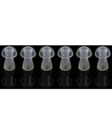 FCS Silicone Ear Tips for Hearing Aids - Replacement Domes with Tube & Elbow Connectors (6 Pack Small 8mm) - International Shipping Available - Buy Online on GoSupps.com
