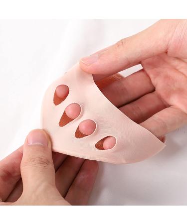 1 Pair Honeycomb Fabric Forefoot Pads for Women High Heels - Non-Slip Invisible Socks for Comfort and Toe Correction - Beige, One Size - Buy Online on GoSupps.com