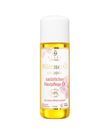 Wild rose oil Wilco Classic 100% natural for body and face.Face and skin oil.With delicate fragrance of the wild rose from 1st press.Body oil pure luxury for the entire body.Anti-wrinkles/anti-aging from nature 100 ml - Buy Online on GoSupps.com