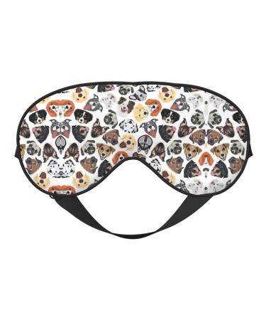 SSIMOO Dog Soft Sleep Eye Mask Female Breathable Eye Patch Perfect for Travel and Relaxation Black