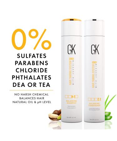 Buy Gk Balancing Shampoo & Conditioner Combo 300ml | Argan Oil Serum 50ml | Repair Dry & Frizzy Hair | Sulfate & Paraben Free | International Shipping Available - Buy Online on GoSupps.com