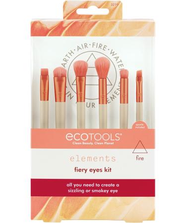 EcoTools Elements Limited Edition Fiery Eye Professional Eye Makeup Brush Set 6 Piece Set Orange - Buy Online on GoSupps.com