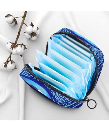 Blue Eye Chinese Kite Theme Menstrual Pad Storage Bag | Portable Zippered Bag for Women Teens & Girls - Buy Online on GoSupps.com