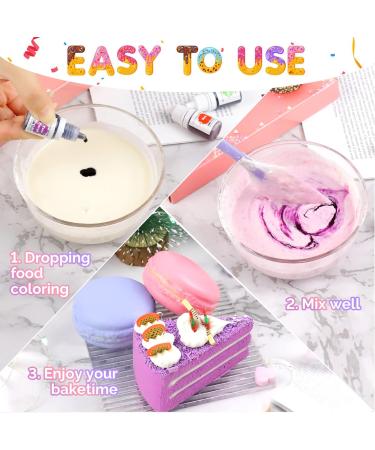 Food Colouring-18 Color Rainbow Fondant Cake Food Coloring Set Concentrated Liquid Cake Icing Colouring for Baking Decorating Fondant and Cooking(6ml) - Buy Online on GoSupps.com