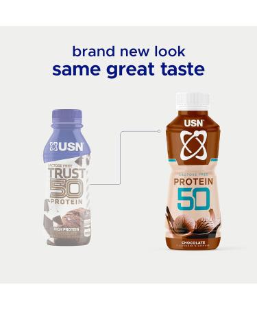 USN Trust Protein Shakes 6 x 500 ml Pre-mixed Ready to Drink 50 ml Bottles - Buy Online on GoSupps.com