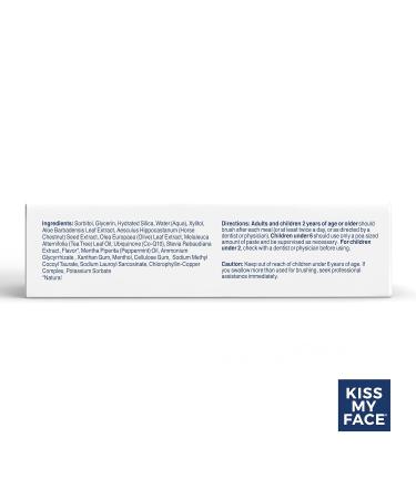 Kiss My Face Triple Action Toothpaste Gel Herbal Mint Flavor Removes Plaque Whitens Teeth Prevents Tartar with Tea Tree Oil and Aloe Fluoride Free Vegan 4.5 oz 3 Pack Triple Action Herbal Mint 3 - Buy Online on GoSupps.com