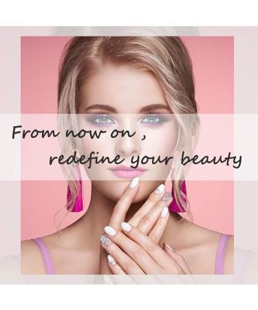 24Pcs Short Light Blue French Tip Press On Nails Set | Glossy Stick On Nails with Glue | Vintage Full Cover False Nails for Women - DIY Manicure - Buy Online on GoSupps.com