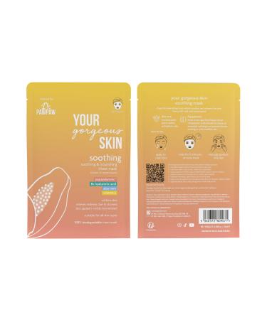 Dr. PawPaw Your Gorgeous Skin Soothing & Nourishing Sheet Mask |Papayaluronic 8x Hyaluronic acid Aloe Vera & Vitamin E | Softens Skin Relieves Redness & appears Visibly Rejuvinated