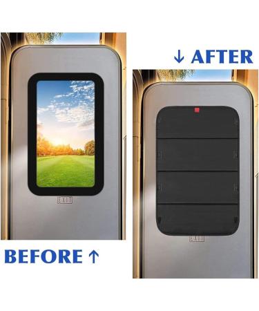 Pologmase RV Door Window Roller Cover | 25x16 Foldable Insulator | Solarfly Darkening Fabric for Motorhome Privacy & Ventilation - Buy Online on GoSupps.com