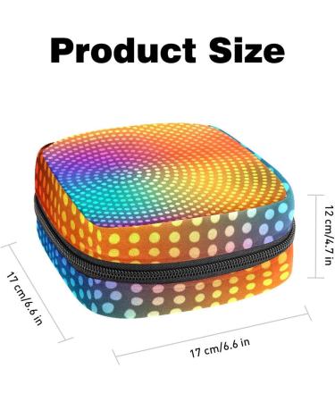 Buy Women's Bonds Storage Bags - Colorful Abstract Circle Points Period Kit | Portable Feminine Product for Women & Girls - Buy Online on GoSupps.com