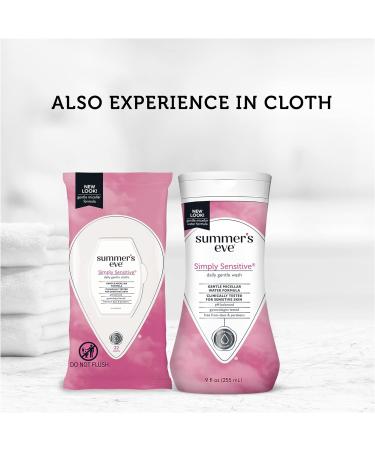 Summer's Eve Simply Sensitive Feminine Wash - 9 fl oz - pH Balanced & Odor-Removing - Buy Online on GoSupps.com