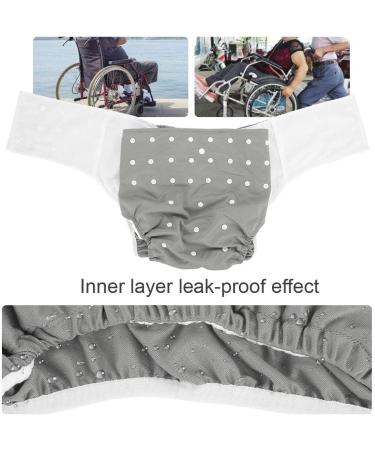 Adjustable Gray Adult Diaper Pants - Washable Reusable Cloth Diapers for Incontinence - Buy Online on GoSupps.com