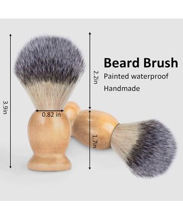 Hand Crafted Wood Handle Shaving Brush for Men | Hair Salon Wet Shave Tool for Safety Razor | Perfect Father's Day Gift for Him, Dad, Boyfriend - Brown - Buy Online on GoSupps.com