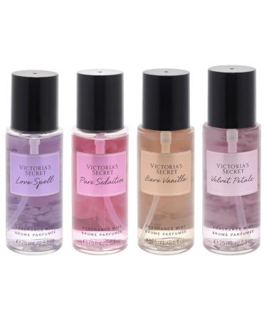 Victorias Secret The Best of Mist Set for Women - 4 Pc Gift Set 2.5oz Love Spell Fragrance Mist 2.5oz Pure Seduction Fragrance Mist 2.5oz Mist 2.5oz Mist - Buy Online on GoSupps.com