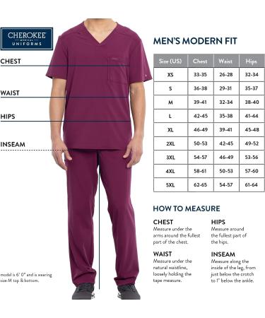 Cherokee Men Scrubs Pant Natural Rise Jogger with Zip Cargo Pocket - Medium Black | WW012 - Buy Online on GoSupps.com