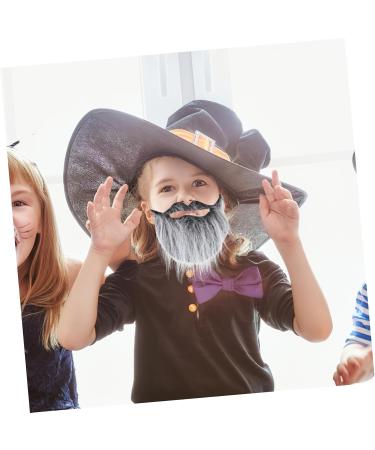 OFFSCH Fake Mustache Beards 3Pcs Beard Halloween Props Costume Facial Hair False Mustaches Fake Mustache Man Prom Handicrafts Grey 21X20X1CM - Buy Online on GoSupps.com
