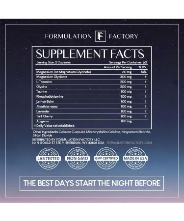 The Night Before 10-in-1 Midnight Maximizer Sleep Aid Stress Relief Cognition Relaxation Recovery Focus Magnesium Glycinate L-Theanine & More (120 Capsules 2 Month Supply) 120 Count (Pack of 1) - Buy Online on GoSupps.com