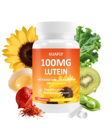 Lutein and Zeaxanthin Supplements with Astaxanthin 50MG Eye Vitamins - Premium Lutein for Eye Vision Support 60 Capsules 60 Count (Pack of 1)