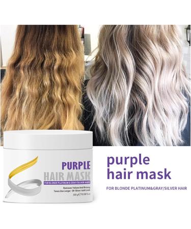 300ml Masque capillaire violet Correcteur de teinte blonde liminer la coloration jaune Shampooing d colorant Traitement des cheveux gris Apr s-shampooing neutralisant blond mauve hair - Buy Online on GoSupps.com