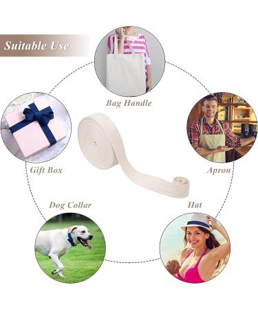 10 Yards Heavy Cotton Webbing for Dog Leashes and DIY Projects - 1.5 Inch Off-White - Buy Online on GoSupps.com