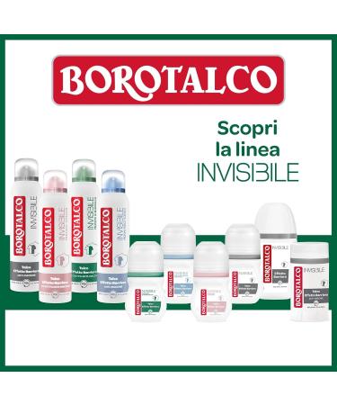  Borotalco Borotalco Invisible Roll-On Deodorant Grey with Barrier Effect Talc Captures and Does Not Transfer Halos 48 Hours Effective Alcohol Free Classic Scent - 4 x 50 ml - Amazon Exclusive - Buy Online on GoSupps.com