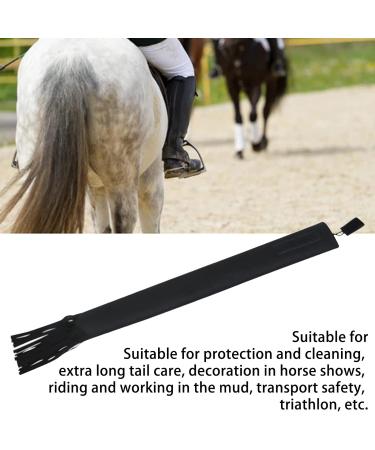 Tail Bag with Fringe Horse Tail Protector Guard Nonwoven Fabric Waterproof Breathable Horse Tail Bag (Black) - Buy Online on GoSupps.com