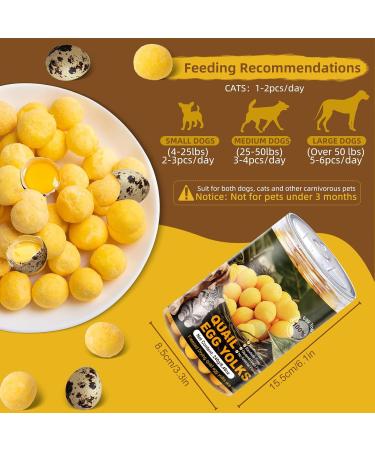 Freeze-Dried Quail Egg Yolk for Cats and Dogs Training 240g Healthy Tasty Freeze-Dried Pet Food Limited Ingredient Quail Egg Yolk Natural High Protein Pet Treats Snacks for Dogs Cats - Buy Online on GoSupps.com