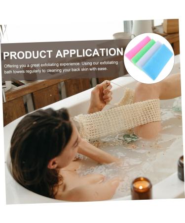 Shop Healeved 4pcs Body Exfoliator Scrubber Set - Back Shower Washer & Exfoliating Towel | Effective Bath Scrubbers & African Sponge for Smooth Skin | Fast International Shipping - Buy Online on GoSupps.com