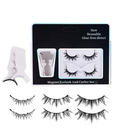 Wpsagek Magnetic Lashes With Applicator Glue- Magnetic Eyelashes Kit 3 Pairs Reusable Magnetic Eyelashes With Applicator Easy To Wear And