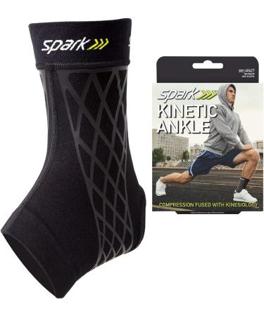 Shop Spark Kinetic Sleeve - Small Ankle Compression Support with Kinesiology Tape | Non-Slip Breathable & Moisture Wicking for Enhanced Muscle & Joint Support International Shipping Available - Buy Online on GoSupps.com
