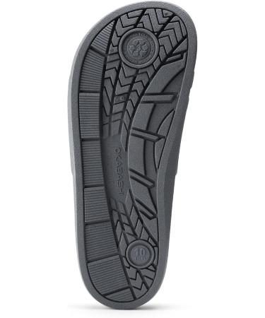 OKABASHI Men's Coast Slip-Resistant Waterproof Sandals - Comfortable Footbed with Arch Support | Sustainably Made in the USA | Size 12 (Slate - Buy Online on GoSupps.com