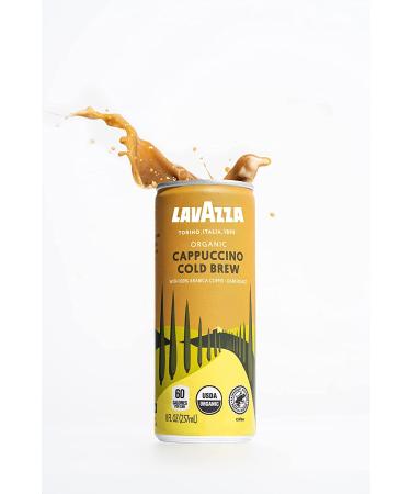 Lavazza Organic Cappuccino Cold Brew Coffee - 8 fl oz (Pack of 12) - Premium Italian Blend for Convenient Enjoyment - Buy Online on GoSupps.com