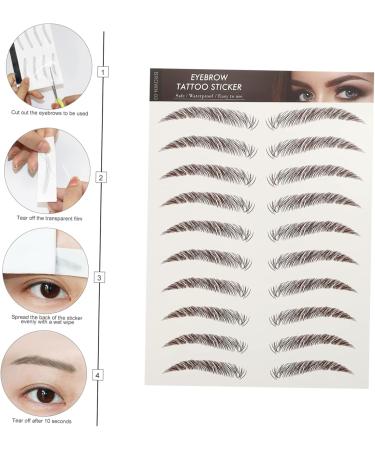 Balacoo Fake Eyebrow Stickers 9 Sheets Waterproof Eyebrow Stickers Cosmetic 3d Eyebrow Lines Eyebrow Tattoos Stickers - Buy Online on GoSupps.com